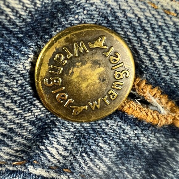 VTG Wrangler Shorts Men's 30* Blue Faded Cut Off Denim Jorts Talon Zipper Tag 32 - Picture 15 of 16